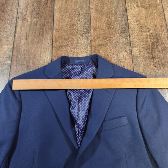 Stafford Performance Travel Blazer Men's 42S Blue Lightweight Stretch Sport Coat - Picture 7 of 9